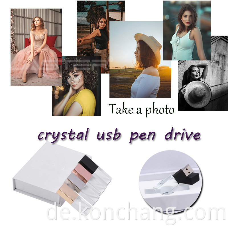 Glass Photo Usb Drive with Box